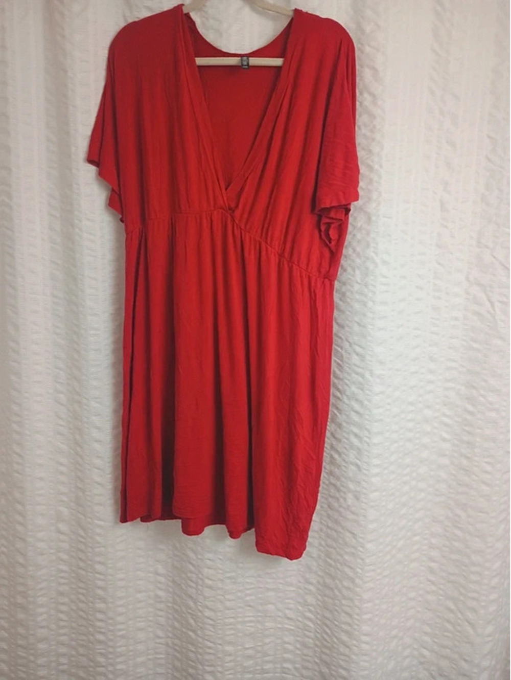 Lock & Love Dresses | Lock & Love Women’s 3XL Red V-Neck Kimono Style